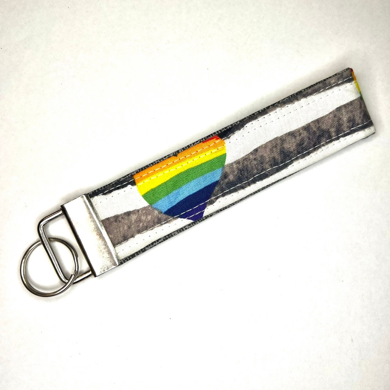 Rainbow Heart Keychain