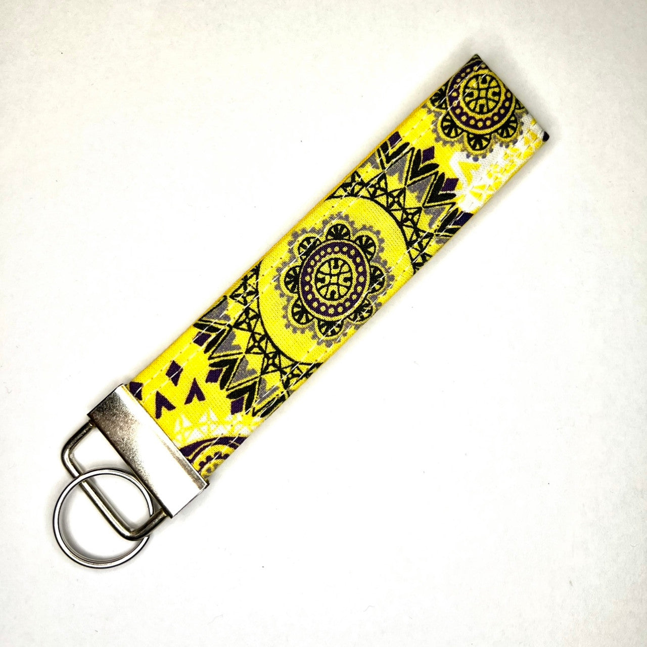 Yellow Floral Pattern Keychain