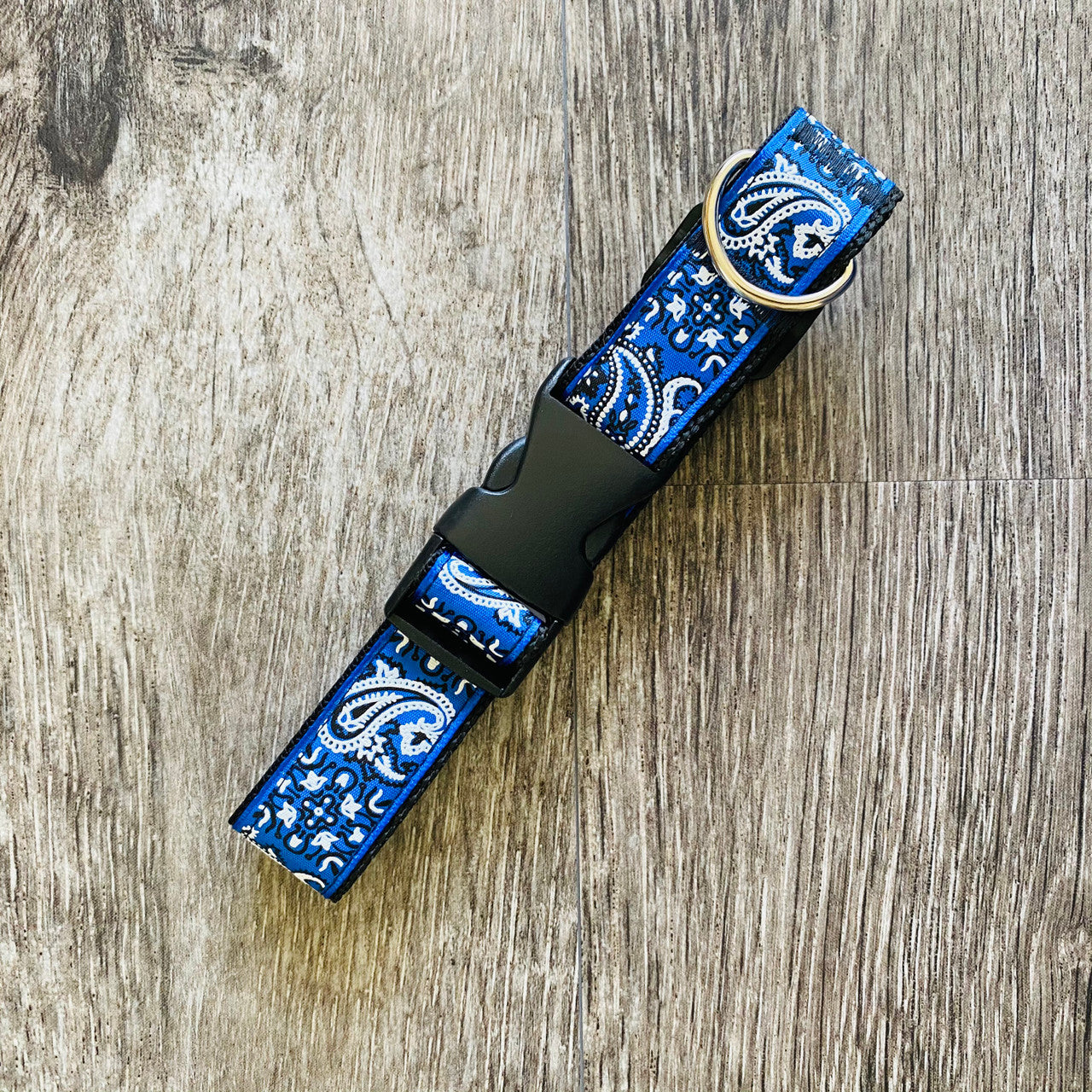 Collar - Printed Pets - Blue Paisley