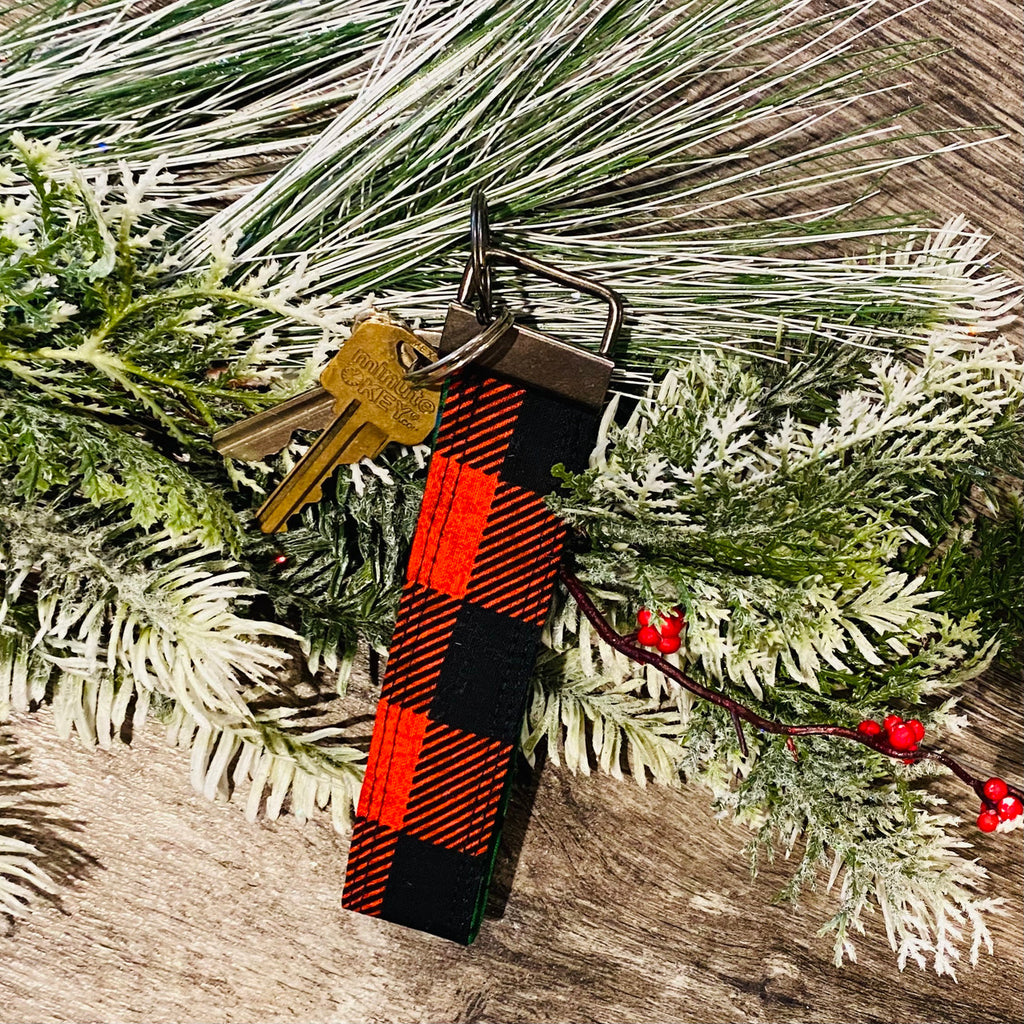 Buffalo Plaid (Red & Black) Keychain