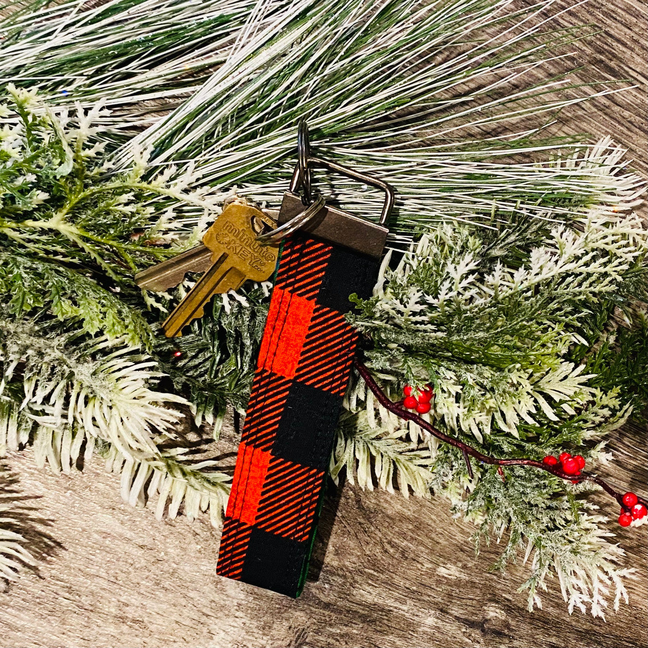 Buffalo Plaid (Red & Black) Keychain