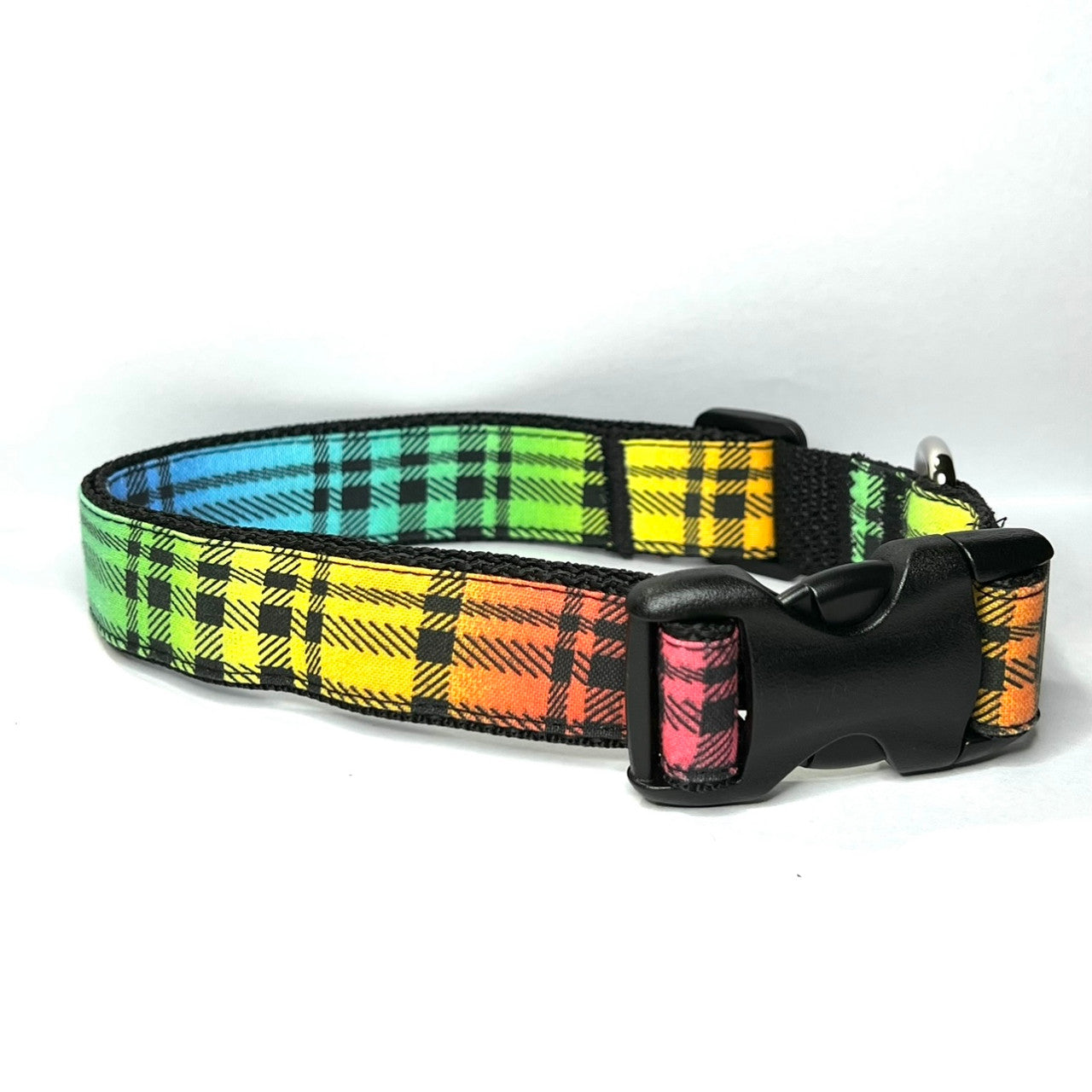 Collar- Rainbow Plaid Print