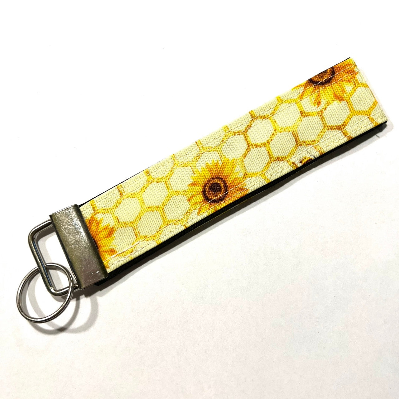 Yellow Honeycomb Keychain