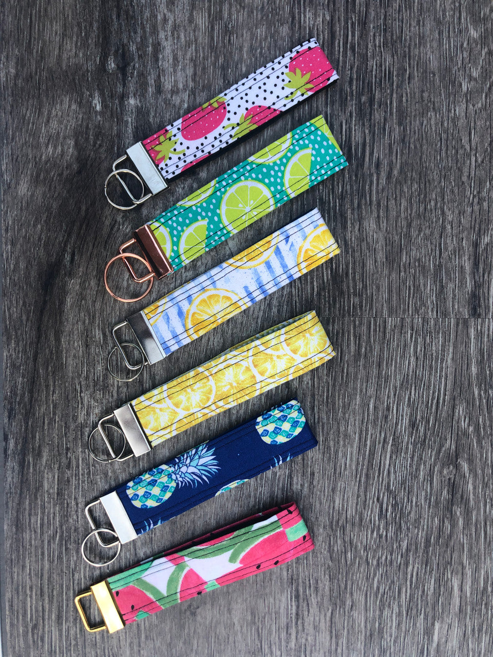 Lemon Stripe Keychain