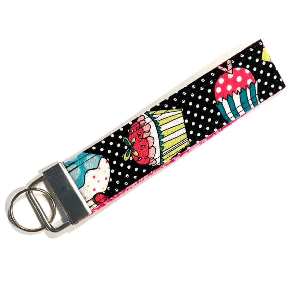 Cupcakes and Polka Dots Keychain