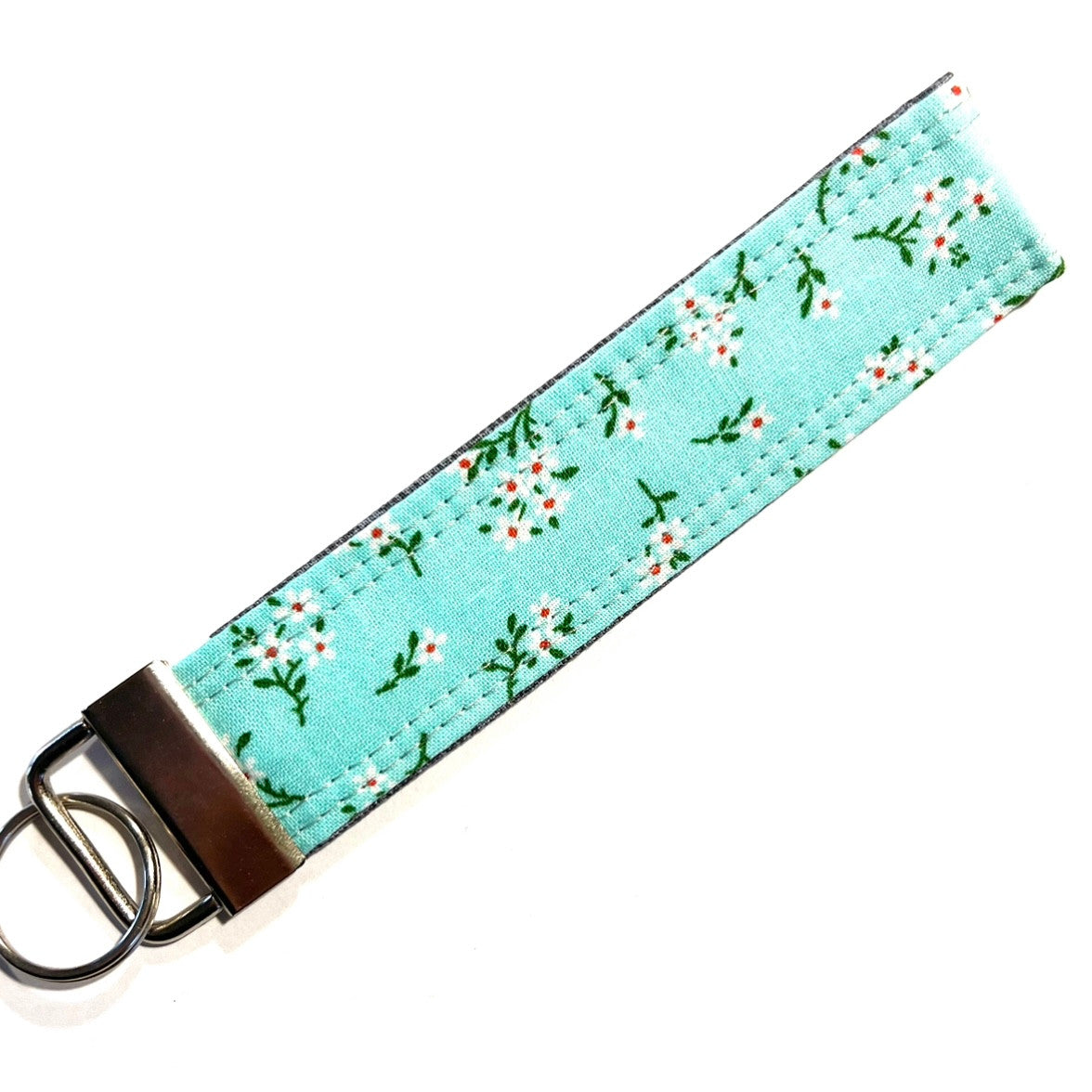 Baby Blue Floral Keychain